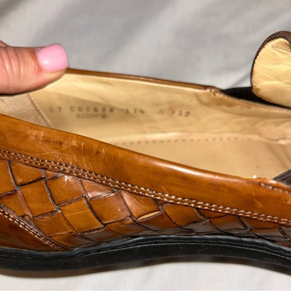 Bragano Italy Brown Leather Woven Loafers - Picture 10 of 13